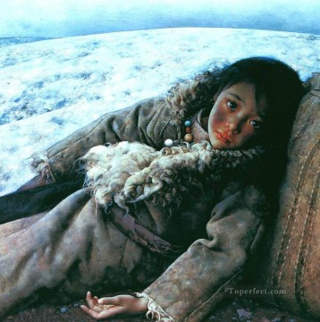 Tibetan Painting - Quiet tundra AX Tibet